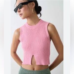 Zara cropped ribbed vest